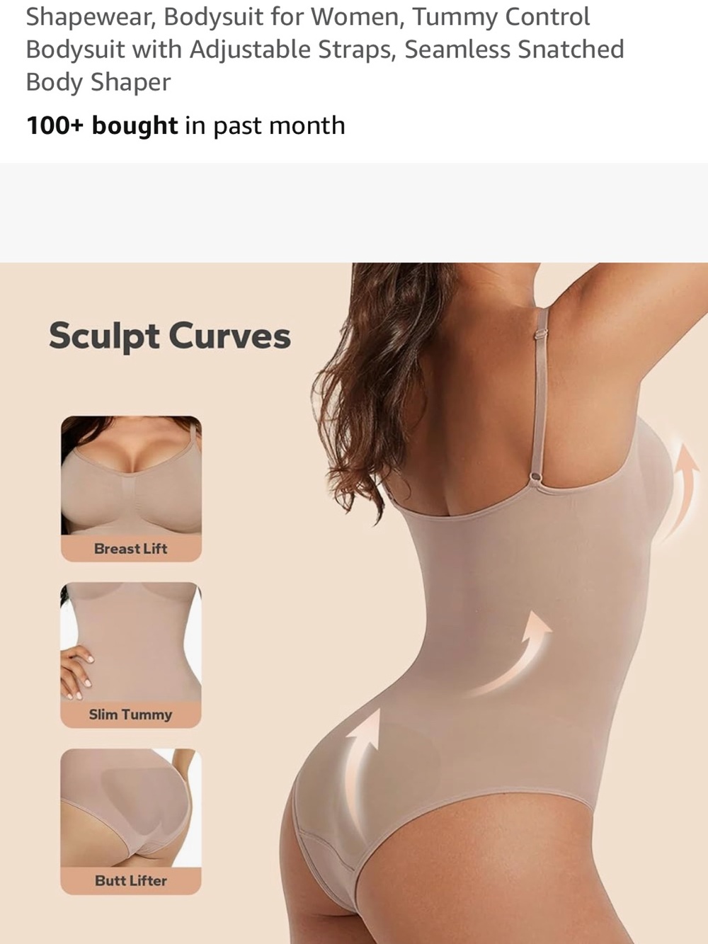 Women’s Seamless Shapewear Bodysuit set - Black and Nude